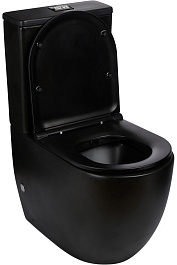 WeltWasser Унитаз компакт WW Merzbach 011 MT-BL безободковый черный матовый – фотография-2